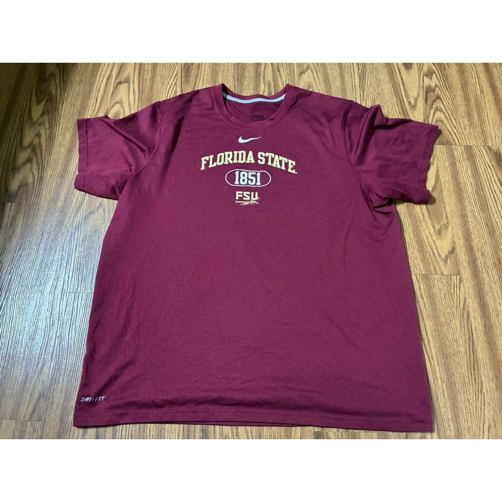 #K05 Men Nike Dri Fit Florida State FSU Shirt NCAA Size XL